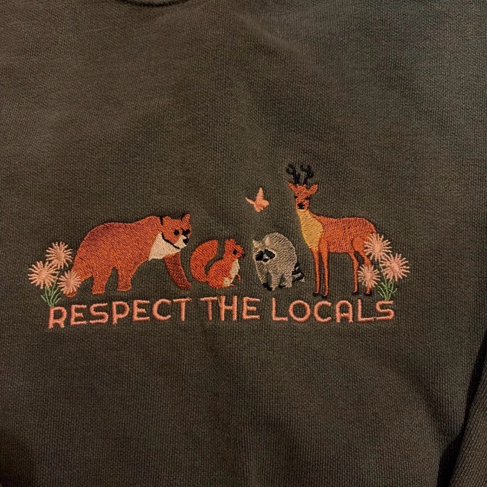 Comfort Colors Olive Graphic Crewneck Sweater - Picture 2 of 3